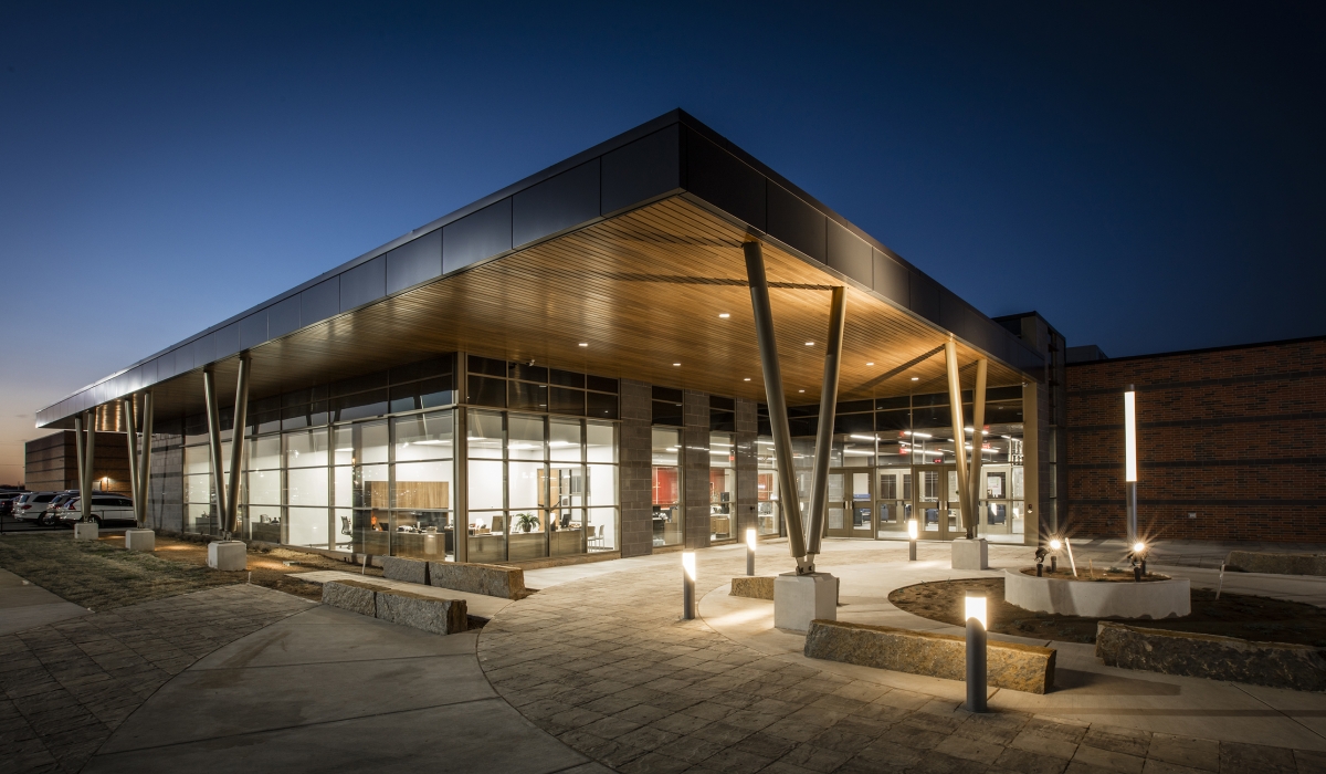 Technology Center at night